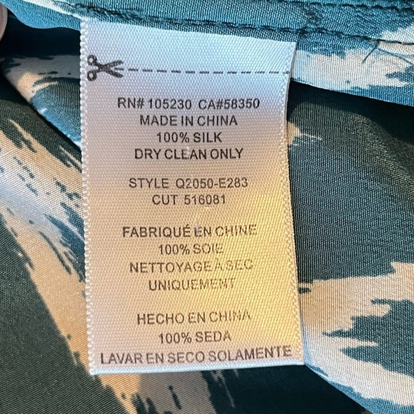 Equipment Silk Blue and White Halter Midi/Maxi Sundress Size Small - Picture 4 of 10